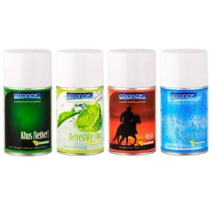 Airance 250 ml Each Khus (Vetiver), Refreshing Lime, Musk & Cool Splash Fragrance Automatic Air Freshener Refill Perfume Spray (Pack of 4)
