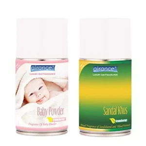 Airance 250 ml Each Baby Powder & Sandal Khus Spray Air Freshener Automatic Spray (Pack of 2)