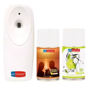 Airdscent Automatic Air Freshener & Refill With Romance & Refreshing Lime Fragrance 250 ml Each (Pack of 3)