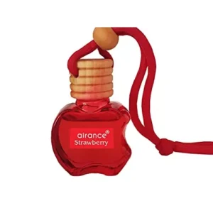 Airance 9 ml Strawberry Fragrance Apple Shape Hanging Aroma Diffuser Car Air Freshener
