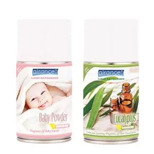 Airance 250 ml Each Baby Powder & Eucalyptus Spray Air Freshener Automatic Spray (Pack of 2)