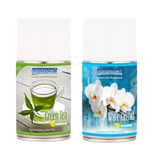 Airance 250 ml Each Green Tea & White Orchid Spray Air Freshener Automatic Spray (Pack of 2)