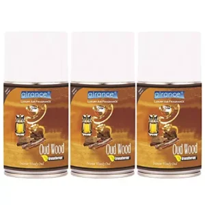 Airance 250 ml Each Oud Wood Fragrance Automatic Room Freshener Refill Perfume Spray (Pack of 3)