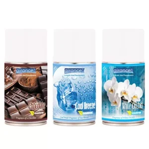 Airance 250 ml Each Chocolate, Cool Breeze & White Orchid Spray Air Freshener Automatic Spray (Pack of 3)