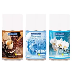 Airance 250 ml Each Coffee, Cool Breeze & White Orchid Spray Air Freshener Automatic Spray (Pack of 3)