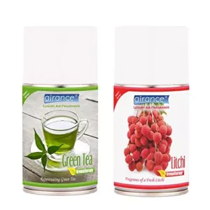 Airance 250 ml Each Green Tea & Litchi Spray Air Freshener Automatic Spray (Pack of 2)