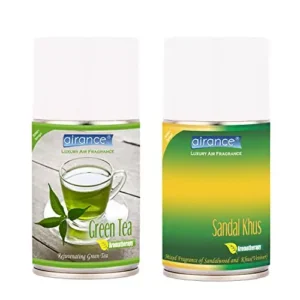 Airance 250 ml Each Green Tea & Sandal Khus Spray Air Freshener Automatic Spray (Pack of 2)
