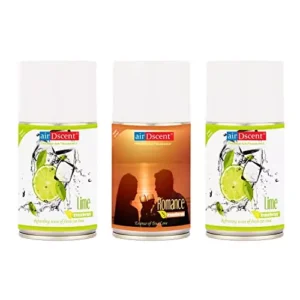 AirDscent 250 ml Each Refreshing Lime & Romance Spray Air Freshener Refill (Pack of 3)