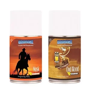 Airance 250 ml Each Musk & Oud Wood Fragrance Automatic Air Freshener Refill Perfume Spray (Pack of 2)