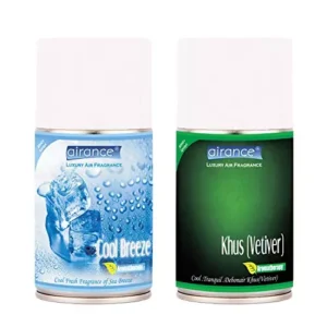 Airance 250 ml Each Cool Breeze & Khus(Vetiver) Spray Air Freshener Automatic Spray (Pack of 2)