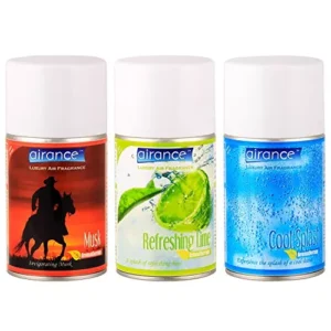 Airance 250 ml Each Musk, Refreshing Lime & Cool Splash Fragrance Automatic Room Freshener Perfume Spray Aroma Refill (Pack of 3)