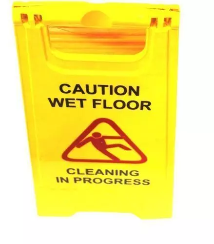 Buy Online - Sai Safety Yellow Plastic Wet Floor Caution Sign Board ...