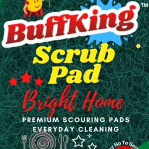 BuffKing Nylon Scrub Pad for Kitchen, Sink, Tiles Green