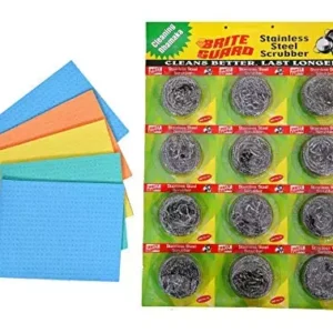 Brite Guard Cellulose Sponge Mop & Stainless Steel Scrubber (17-Piece)