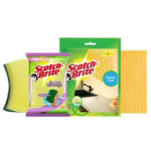 3M Scotch-Brite Scrub Sponge & Wipe Combo (Scrub Sponge, Sponge Wipe (Set of 5 Pcs)
