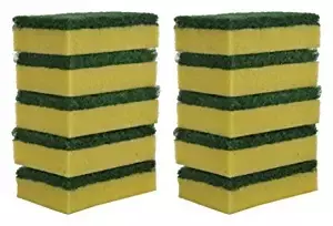 Brite Guard Polyester Multipurpose Scrub Sponge (Green, 10-Piece)