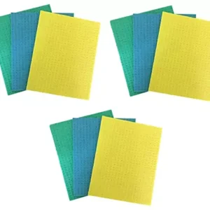 Brite Guard Cellulose Cleaning Sponge Mops (16x20x0.4 cm, Multicolour) - Pack of 9