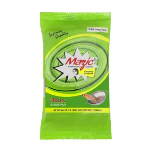 Mazic Multipurpose X-TRA Large Green Scrub Pad for Utensils Cleaning (Pack of 12)