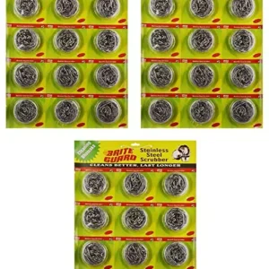 Brite Guard Stainless Steel Multipurpose Scrubber (Grey, 36-Piece)