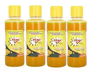 Mazic 200 ml Lemon Fragrance Yellow Liquid Phenyl (Pack of 4)