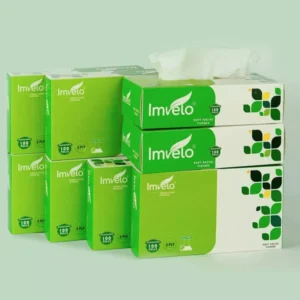 Imvelo Ultra Soft 2 Ply Facial Tissues Box Pack of 8 100 Pulls, 200 Sheets Regular Home Office Pack