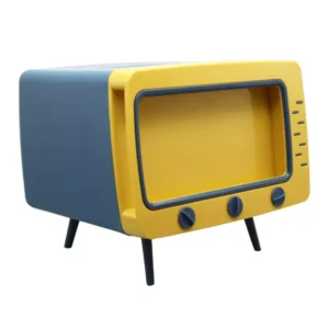 Amour TV Shaped Phone Holder with Tissue Box, Tissue and Smartphone Holder, Versatile (Mint Green)