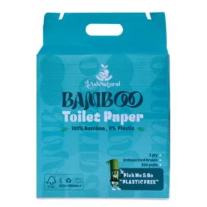 Ash Natural BAMBOO Toilet Roll 3-ply for Bathroom, ASHIB01 (Pack of 4)