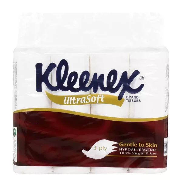 Kleenex Toilet Tissue 3 Ply Toilet Paper - 12 Toilet Rolls x 165 Toilet Tissue Sheets
