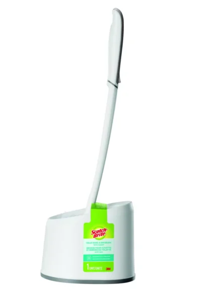 3M Scotch-Brite White Grey Toilet Brush with Holder 80gm