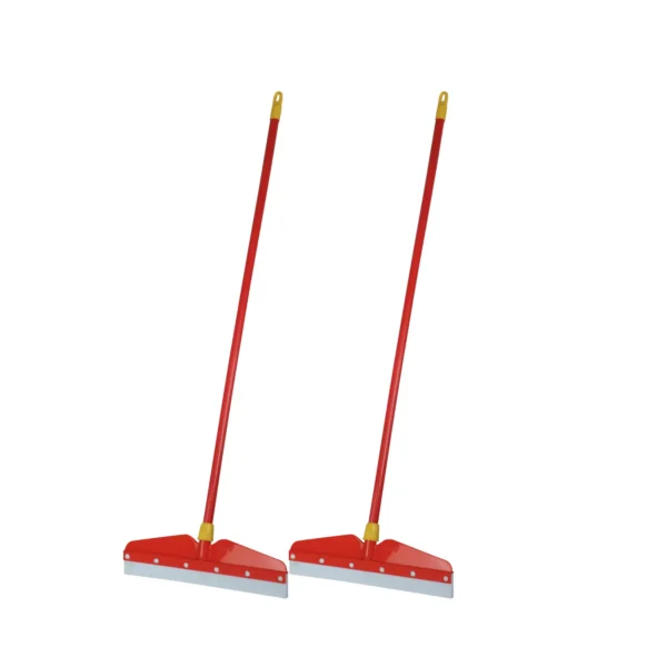 Mazic Jumbo Floor Cleaning Wiper Long Handle with Wide Foam for MultipurPose- Red (Pack of 2)