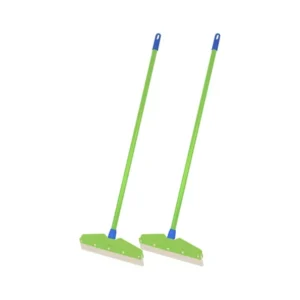 Mazic Jumbo Floor Cleaning Wiper Long Handle with Wide Foam for MultipurPose- Green (Pack of 2)
