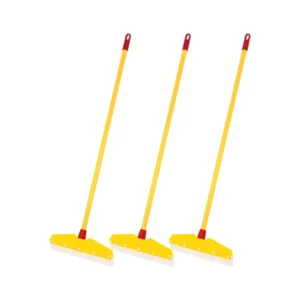 Mazic Zoom Floor Cleaning Wiper Long Handle with Wide Foam for MultipurPose- Yellow (Pack of 3)