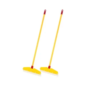 Mazic Jumbo Floor Cleaning Wiper Long Handle with Wide Foam for MultipurPose- Yellow (Pack of 2)
