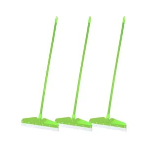Mazic Zoom Floor Cleaning Wiper Long Handle with Wide Foam for MultipurPose- Green (Pack of 3)