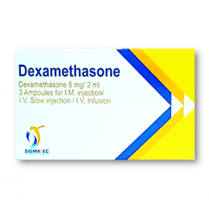 DEXAMETHASONE - SIGMA 8 MG / 2 ML ( DEXAMETHASONE SODIUM PHOSPHATE ) 5 AMPOULES