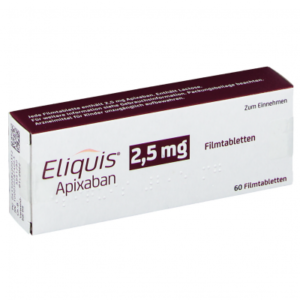 ELIQUIS 2.5 MG ( APIXABAN ) 20 FILM-COATED TABLETS