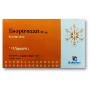 ESOPIROXAN 20 MG ( ESOMEPRAZOLE ) 21 DELAYED RELEASE ENTERIC COATED PELLETS CAPSULES
