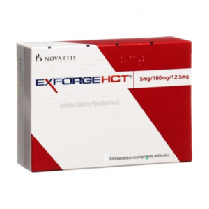 EXFORGE HCT 5 / 160 / 12.5 MG ( AMLODIPINE + VALSARTAN + HYDROCHLOROTHIAZIDE ) 14 FILM-COATED TABLETS