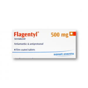 FLAGENTYL 500 MG ( SECNIDAZOLE ) 4 FILM-COATED TABLETS