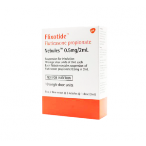 FLIXOTIDE 0.5 MG / 2 ML ( FLUTICASONE PROPIONATE ) INHALATION NEBULES 10 SINGLE DOSE UNITS