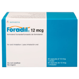 FORADIL 12 MCG ( FORMOTEROL FUMARATE ) 30 CAPSULES + INHALER