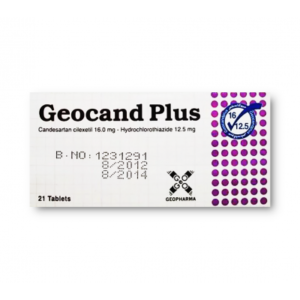 GEOCAND PLUS 16 / 12.5 MG ( CANDESARTAN + HYDROCHLOROTHIAZIDE ) 21 TABLETS