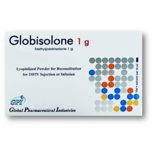 GLOBISOLONE 1 GM ( METHYLPREDNISOLONE ) IV / IM LYOPHILIZED POWDER FOR INFUSION VIAL + 16 ML SOLVENT VIAL