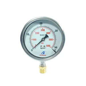 Arbuda 2-1/2 Inch Stainless Steel Analog Pressure Gauge Back Connection Without Glycerin (Range 0 -14 Kg/cm?)
