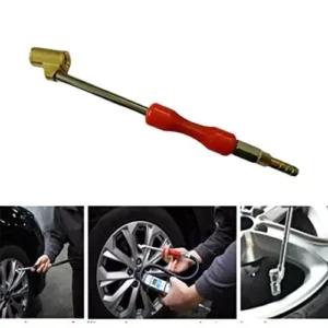 B K JAGAN & CO Tyre Pressure Gauge Twin Hold On Tyre Valve Connector for Car