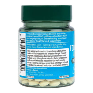 Holland & Barrett Folic Acid and Vitamin D3 tablets 90?s