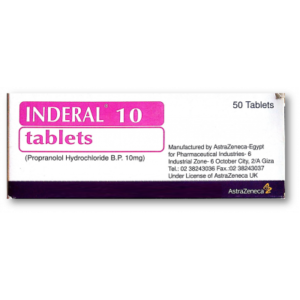 INDERAL 10 MG ( PROPRANOLOL ) 50 TABLETS