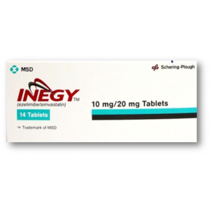 INEGY 10 / 20 MG ( EZETIMIBE / SIMVASTATIN ) 14 TABLETS