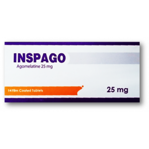 INSPAGO 25 MG ( AGOMELATINE ) 14 FILM-COATED TABLETS
