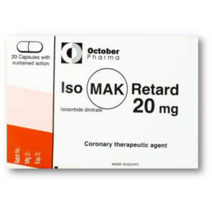 ISOMAK RETARD 20 MG ( ISOSORBIDE DINITRATE ) 20 CAPSULES